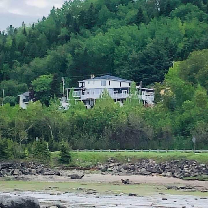 Suite 2 Fleche Du Fjord Vue Saguenay Mont Valin Saint-Fulgence Bagian luar foto